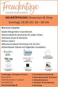 Neueröffnung Showroom & Shop