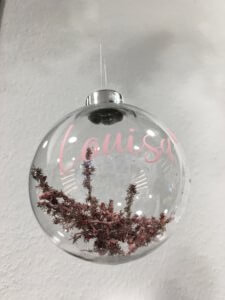 Personalisierte Weihnachtskugeln