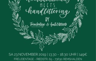 Weihnachtsworkshop, Weihnachtskranz, Handlettering