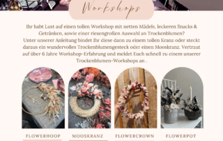 Workshop-Varianten Trockenblumen Freudentage Remstal